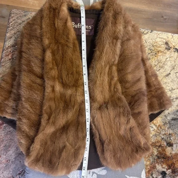 🍸”Buffums” Vintage Mink Fur Shrug/Cape Size L/XL - Picture 13 of 16